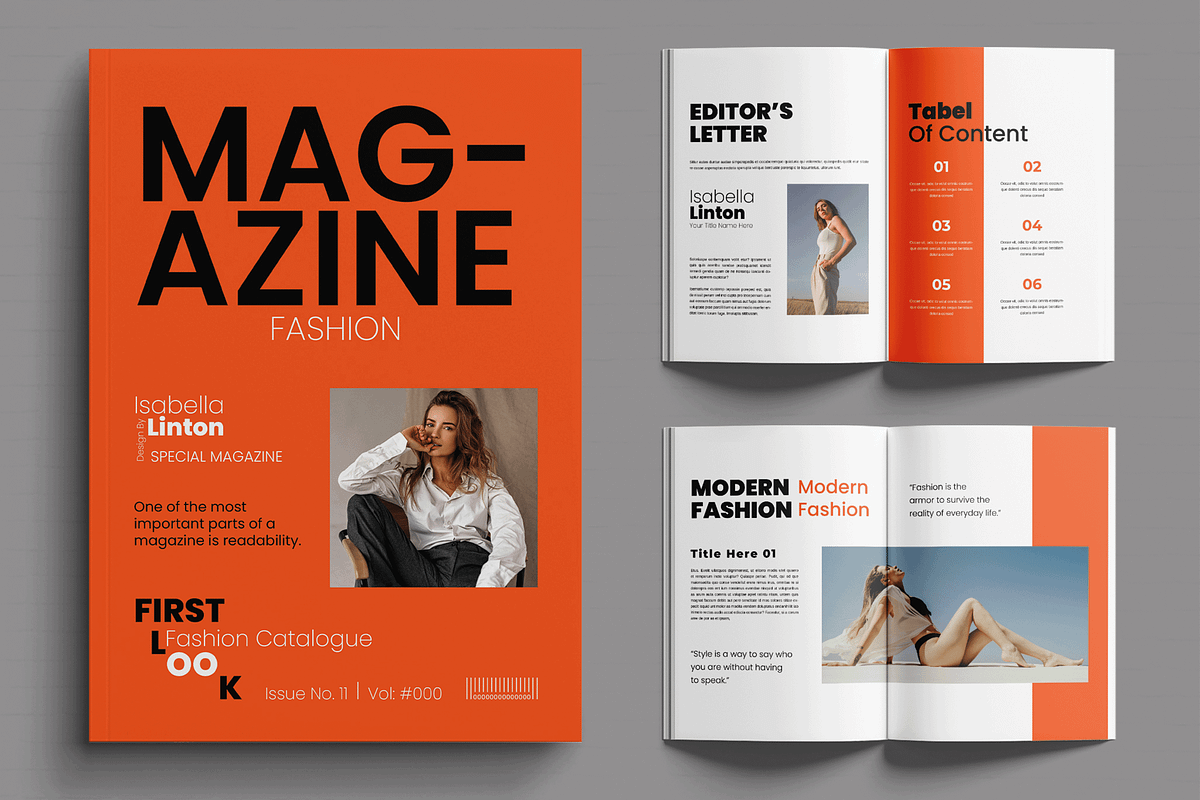Fashion Magazine Design Layout, a Magazine Template by MightyDesign (Photo 1 of 6)