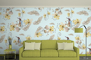 Birds and flowers watercolor, an Animal Illustration by JuliaFast (Thumbnail 7 of 8)