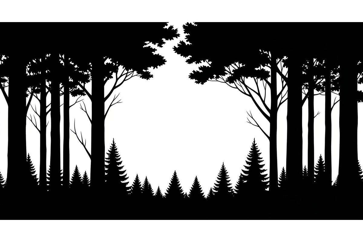 Forest Frame Silhouette SVG Bundle, an Illustration by jahid234 (Photo 19 of 51)