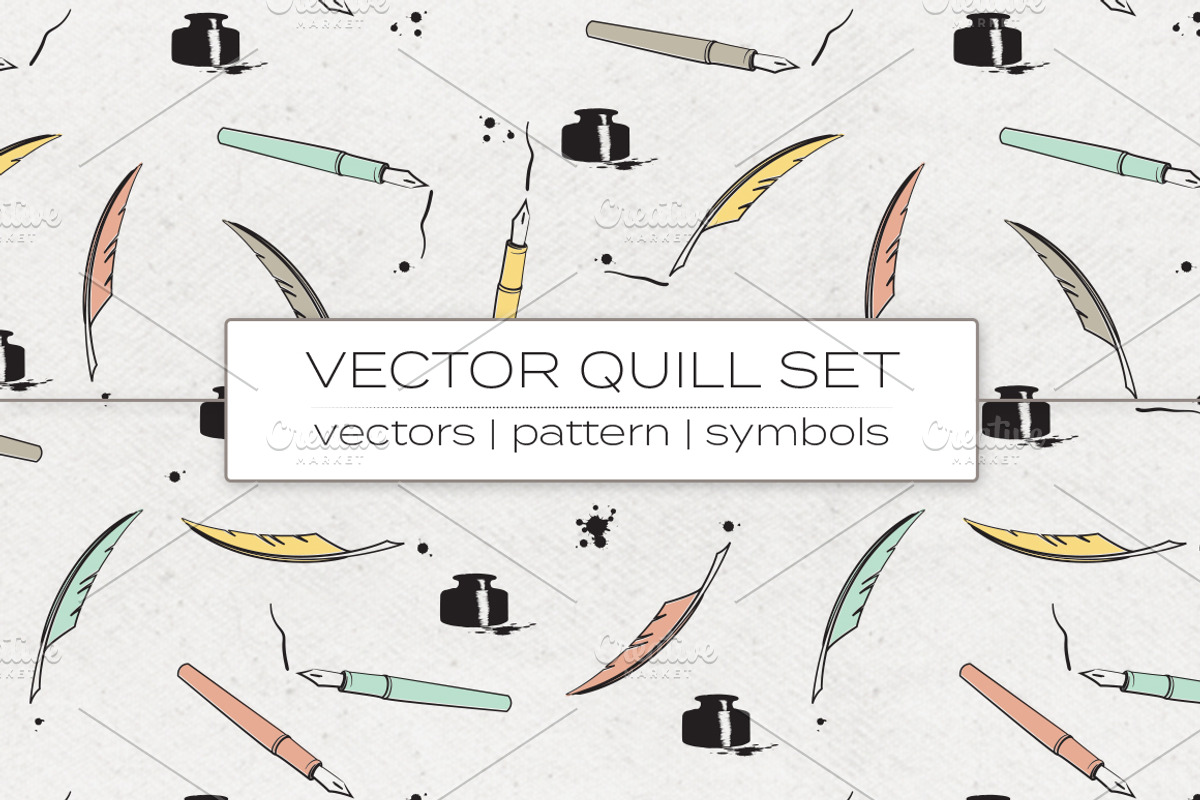 Vector Quill Set, a Graphic by Dandylyon Designs (Photo 1 of 5)