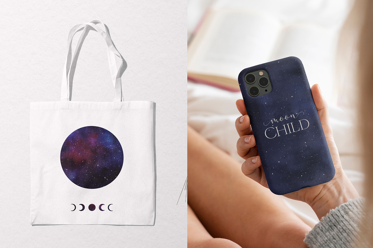 Cosmic Dreams Watercolor Galaxy Set, a Background Graphic by Nebula Finch (Photo 4 of 5)