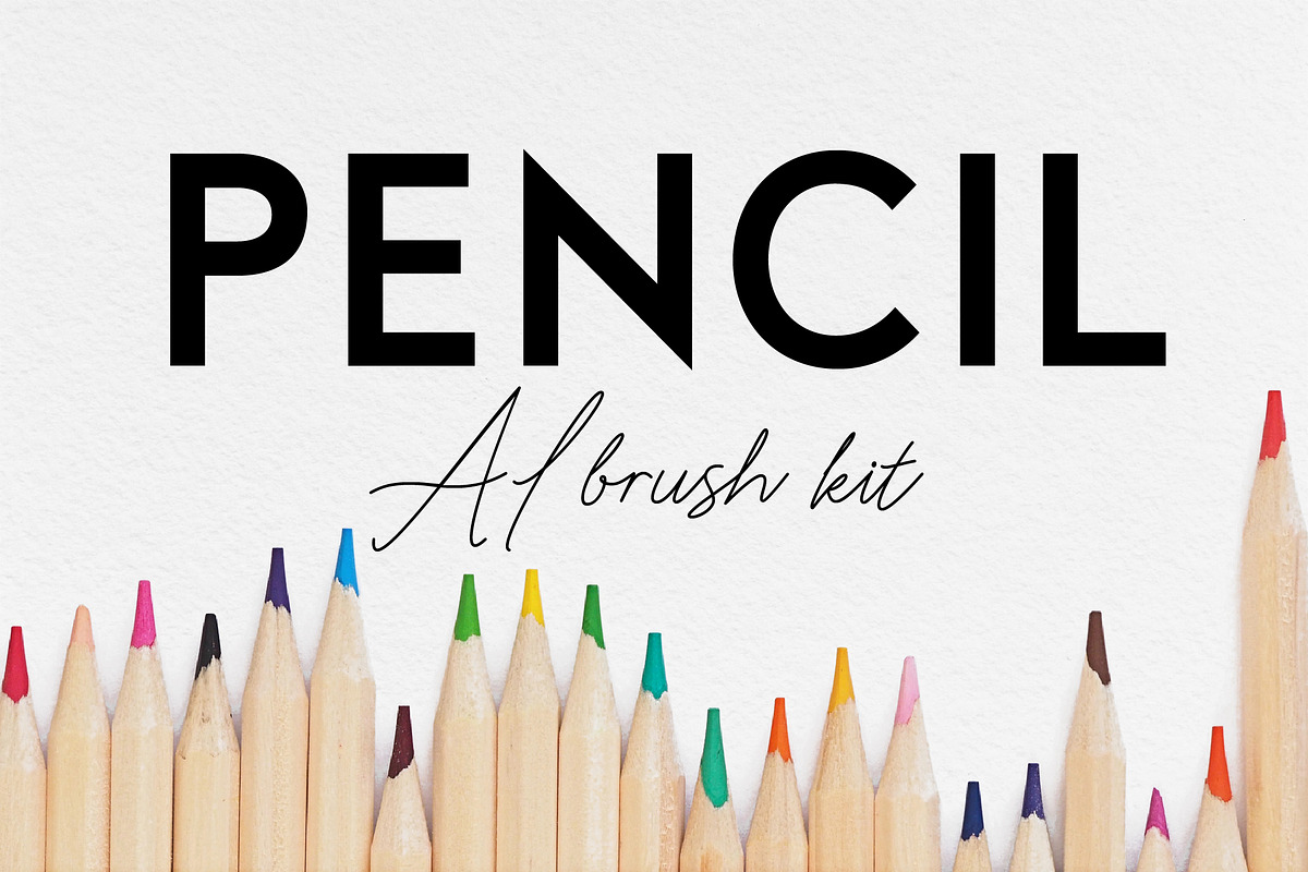 Pencil AI brush kit, a Brush Add-On by Leo Studio Design Lab (Photo 1 of 3)