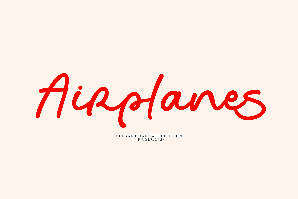 Airplanes, a Handwritten Font by HRDR (Photo 1 of 11)