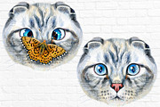 Portraits of scottish fold cat, an Animal Illustration by Watercolor fantasy (Thumbnail 2 of 6)