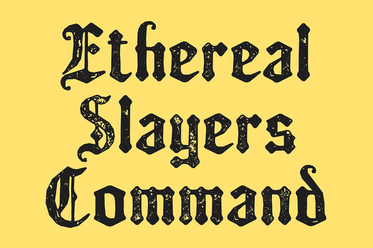 CS Bergamot Stamp, a Blackletter Font by Craft Supply Co. (Photo 2 of 8)