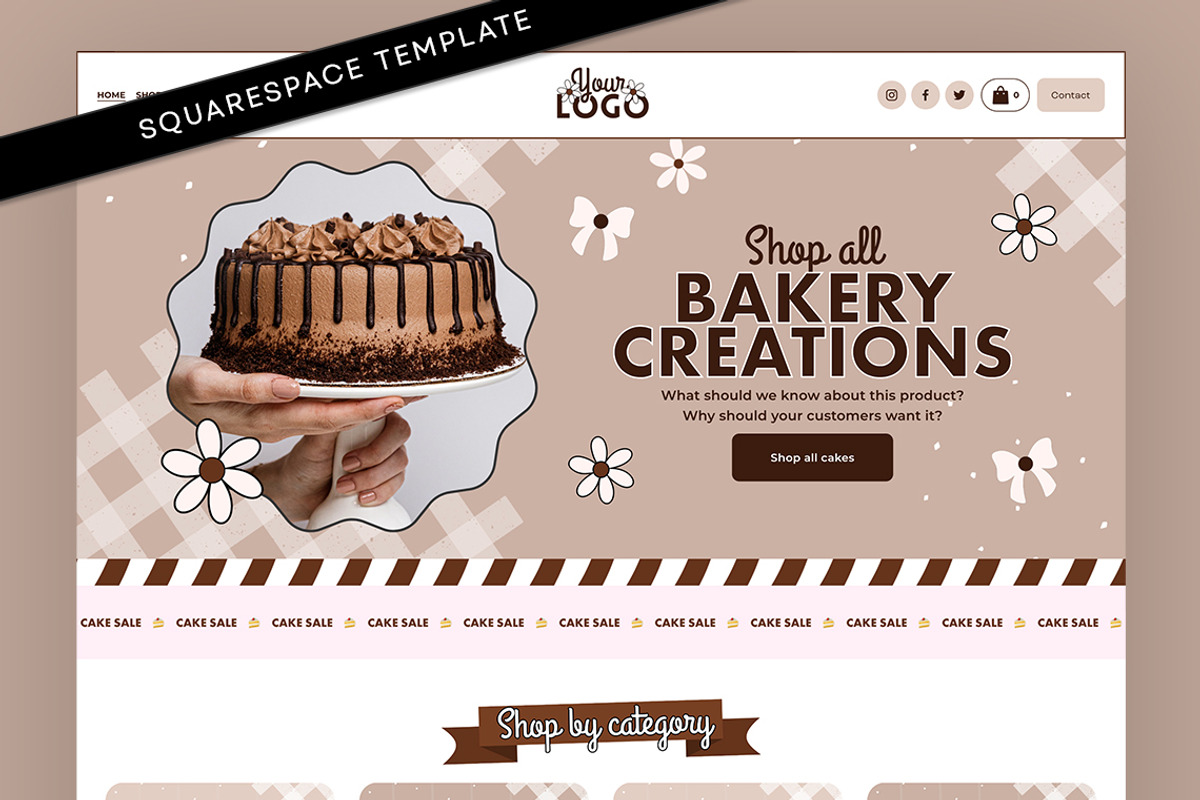 Cake Website Template, a Templates & Theme by Template Twist Shop (Photo 1 of 10)
