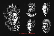 10 Bundle Dark Art Buddha Demon, an Illustration by Morspective (Thumbnail 5 of 7)