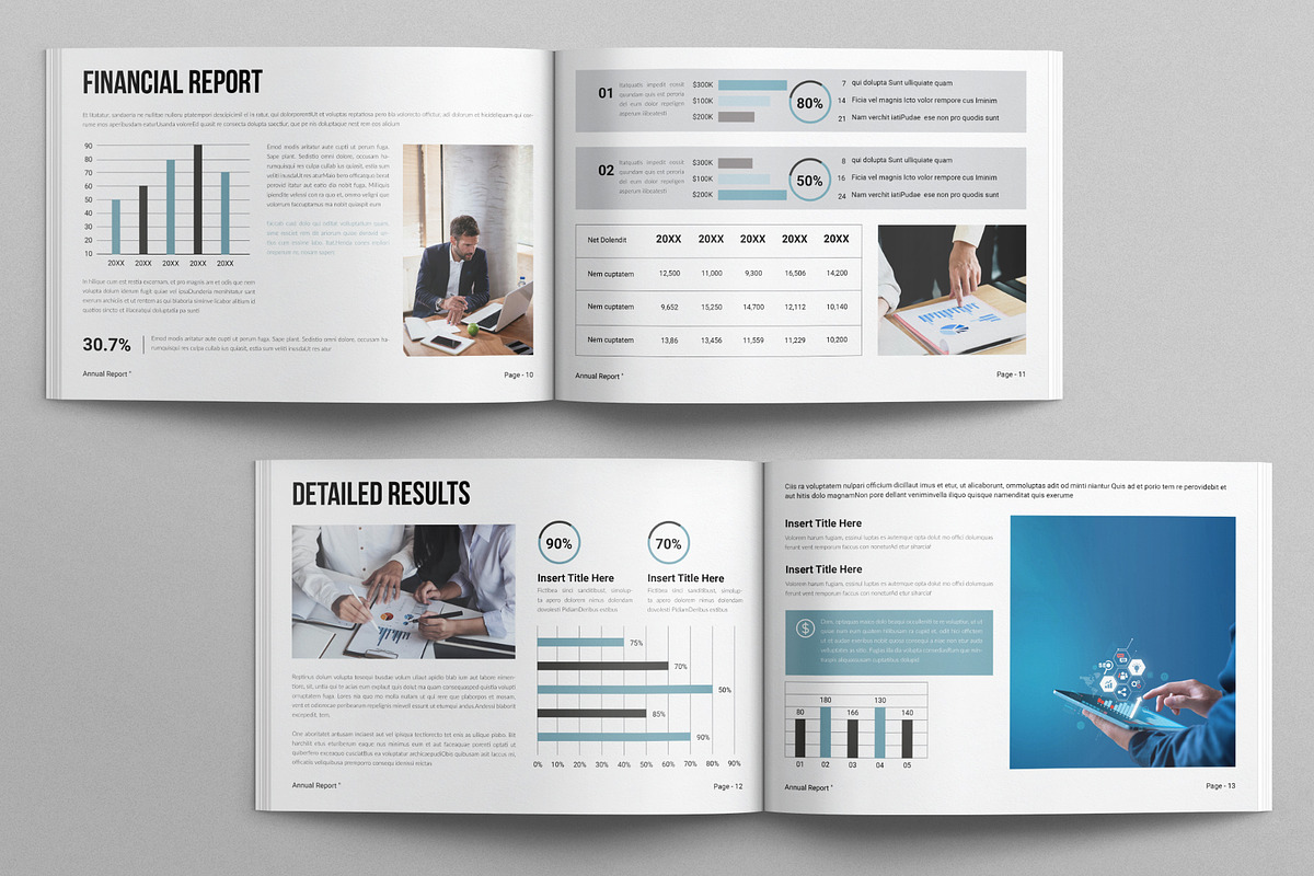 Annual Report Template Landscape, a Brochure Template by E-Type (Photo 5 of 7)