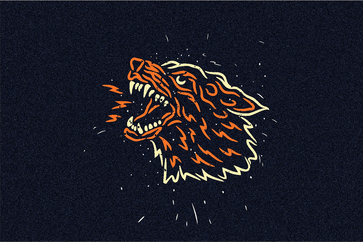 Head of Wild Beast - SVG,Vector,PNG, an Animal Illustration by Ben studio (Photo 3 of 13)