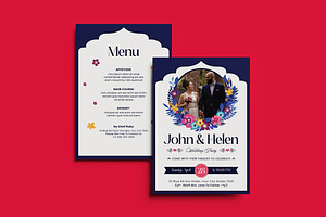 Fancy Wedding Invitation Template, an Invitation Template by iDoodle Studio