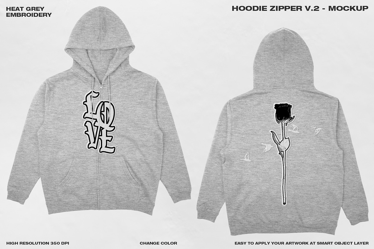 Hoodie Zipper V.2 - Mockup, a Hoody Mockup by DaldSgh (Photo 3 of 15)