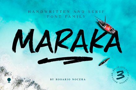 Maraka / handwrite font family, a Serif Font by Rosario Nocera