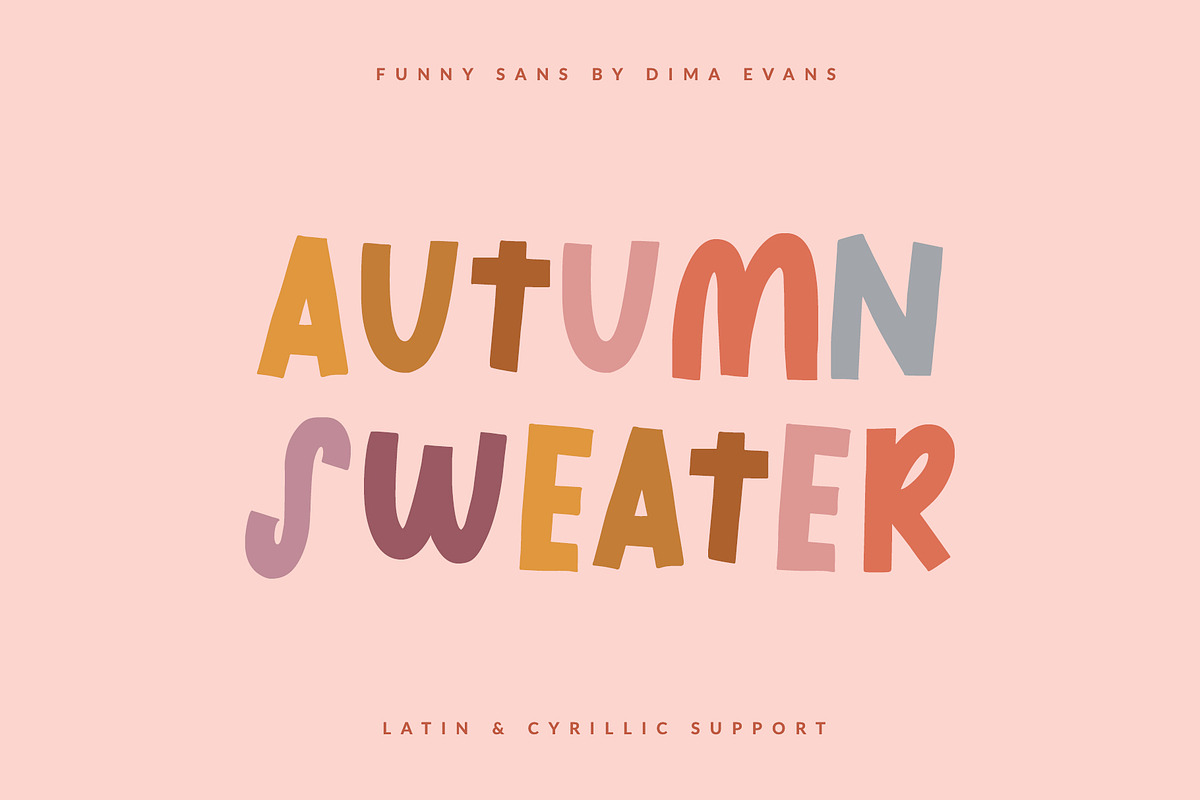 Autumn Sweater Cute Latin/Cyrillic, a Handwritten Font by supfonts (Photo 1 of 12)