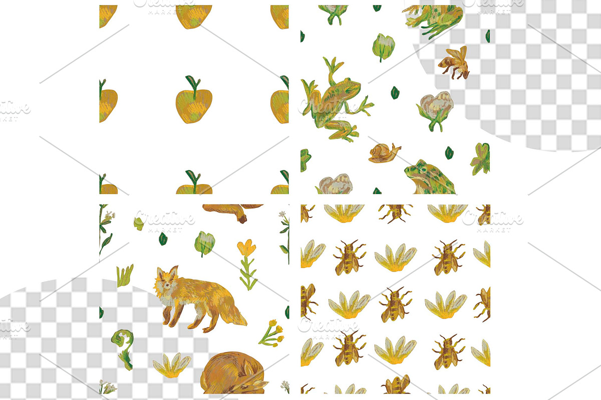 Hand Drawn Kids Crayon Forest Friend, a Pattern Graphic by Lucyinyourheart (Photo 4 of 10)