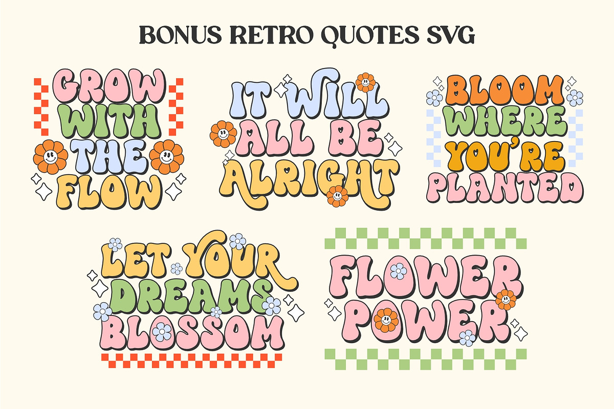 Retro Daisy - Groovy Retro Font, a Handwritten Font by Keithzo (Photo 9 of 9)