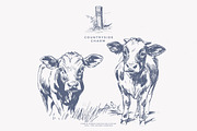 vintage clipart farm animals set, a Decorative Illustration by Patishop Art (Thumbnail 8 of 10)