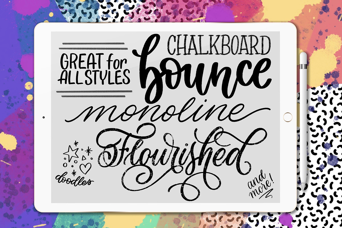 12 Beginner Lettering Brushes, a Brush Add-On by Alexis Gentry (Photo 4 of 5)