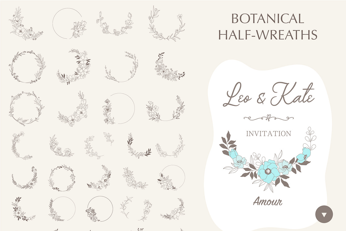 Bohemian Floral Branding Kit, a Decorative Illustration by Lettering_Logo (Photo 6 of 11)