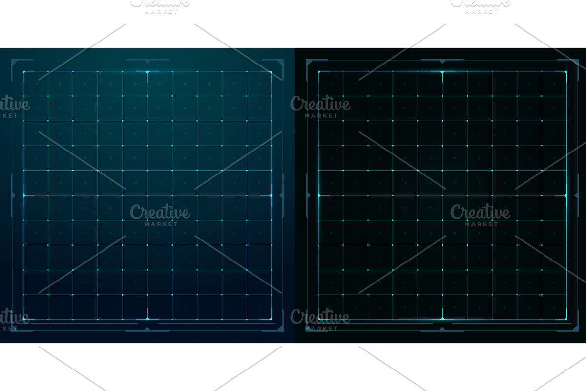 HUD grid tech interface, screen, an Illustration by Vector Tradition