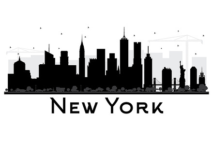 New York USA City skyline, a Work Illustration by Booblgum