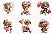 Sassy Grandma Birthday Clipart, a Person Illustration by fashionaddict (Thumbnail 2 of 7)