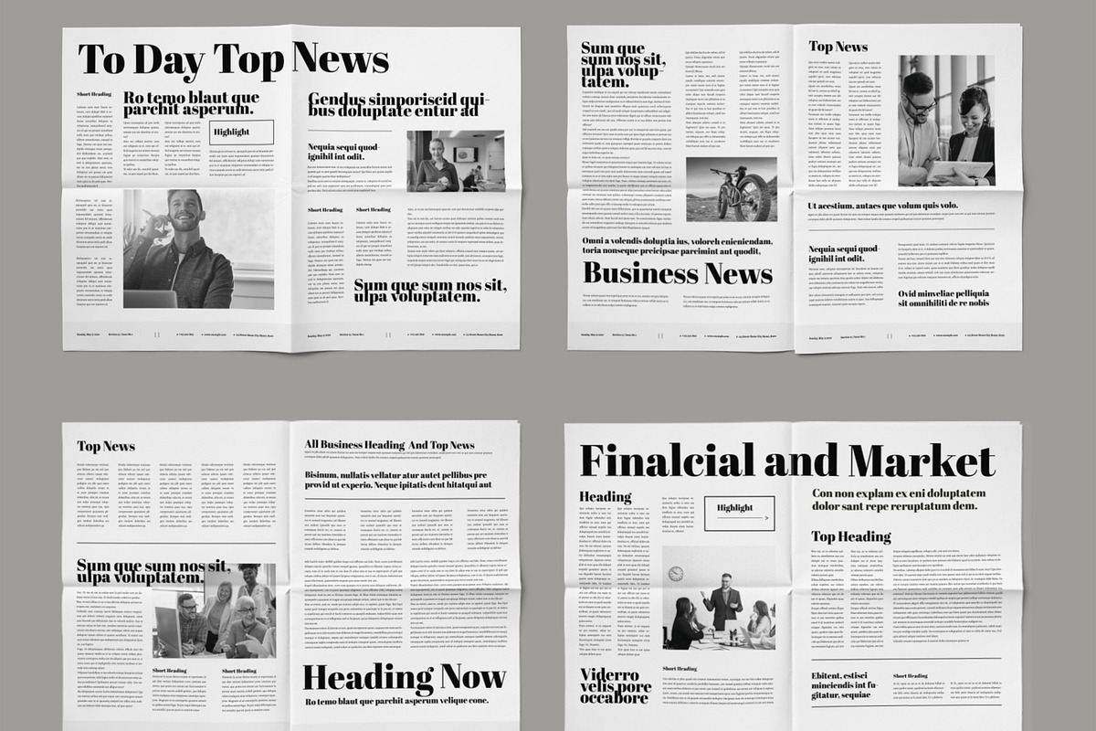 Newspaper Design Layout preview 2