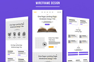 Landing Page Wireframe Design, a Landing Page Template by MightyDesign
