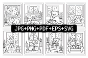 Warm & Happy Spaces Coloring Book, a Decorative Illustration by Design Station (Thumbnail 2 of 7)