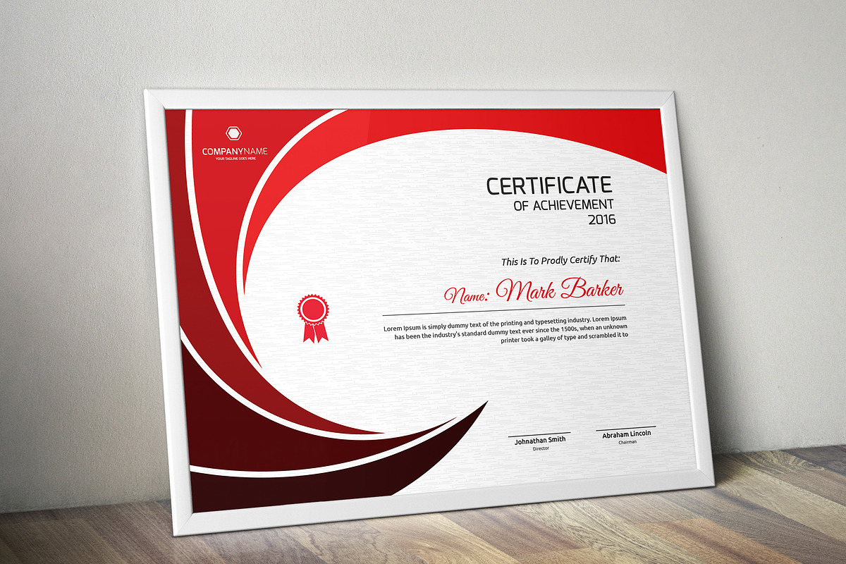 Certificate Word | PSD | AI, a Stationery Template by Curve Design (Photo 1 of 6)