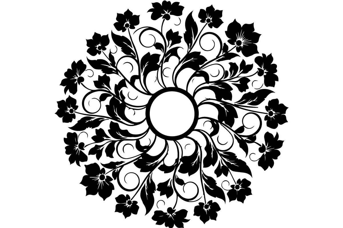 Round Floral Mandala Bundle, a Decorative Illustration by Designer_Momina (Photo 4 of 19)