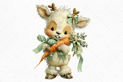 Whimsical Easter Reindeer Clipart, an Illustration by Craft Nest (Thumbnail 11 of 11)
