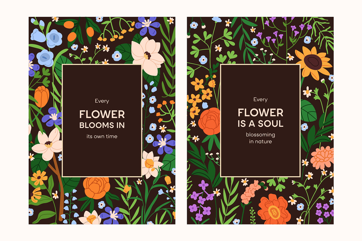 Flowers, cards + seamless patterns, a Decorative Illustration by Good Studio (Photo 2 of 10)