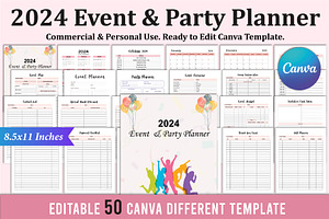 2024 Event & Party Planner For Canva