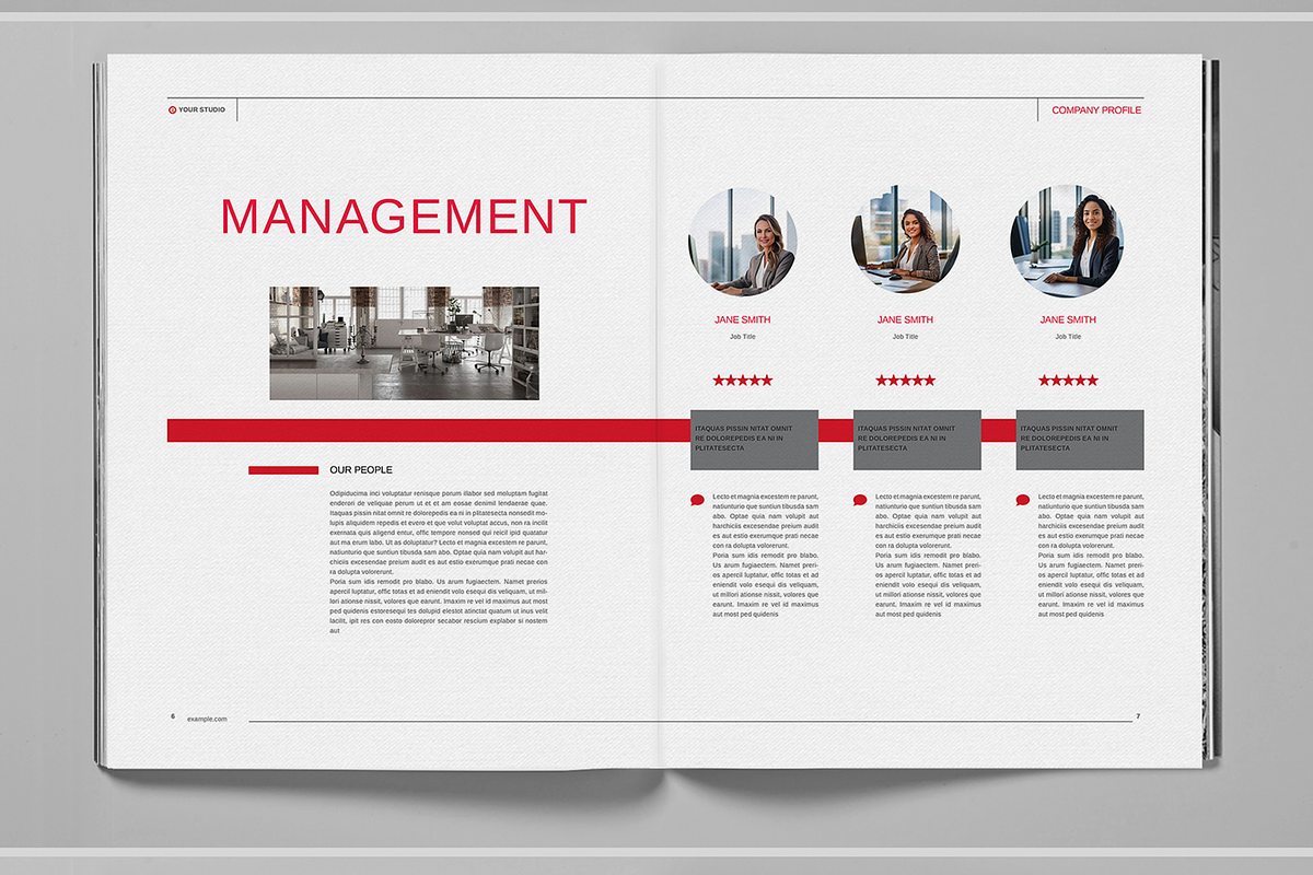 Black and Red Brochure Template, a Brochure Template by Boris Cupac (Photo 3 of 7)