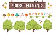 Flat Forest Elements, an Illustration by Magurok (Thumbnail 2 of 4)