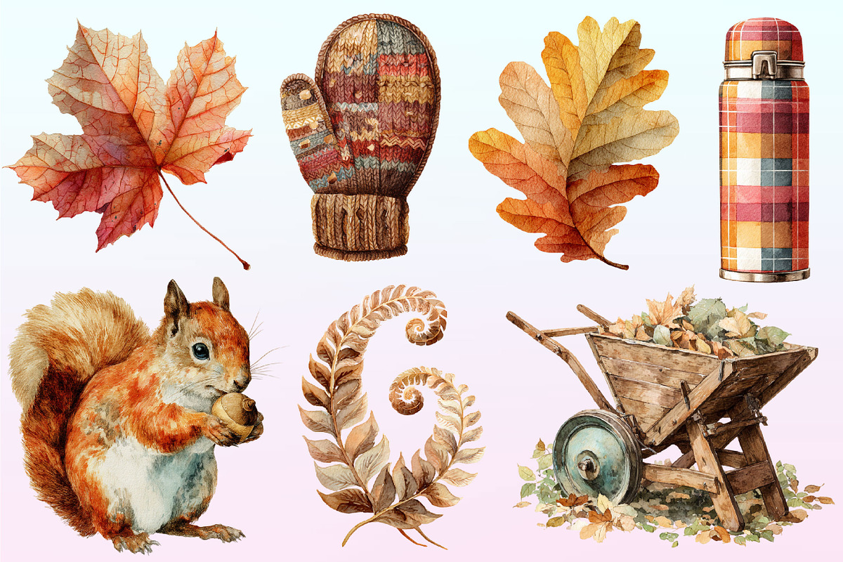Watercolor Fall Woodland Clipart, a Graphic by CitraGraphics (Photo 3 of 4)