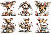 Whimsical Easter Deer Clipart, an Illustration by Craft Nest (Thumbnail 6 of 11)