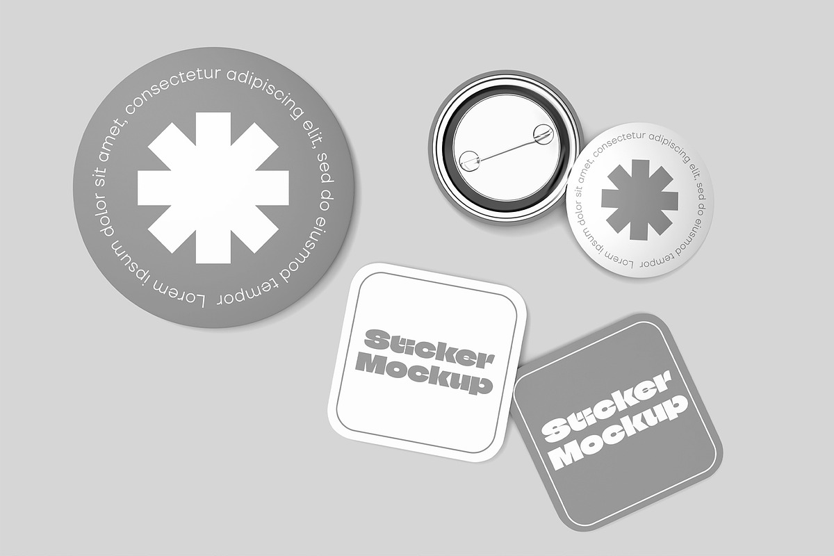 Round Sticker Mockup Template, a Product Mockup by graphypix (Photo 4 of 4)
