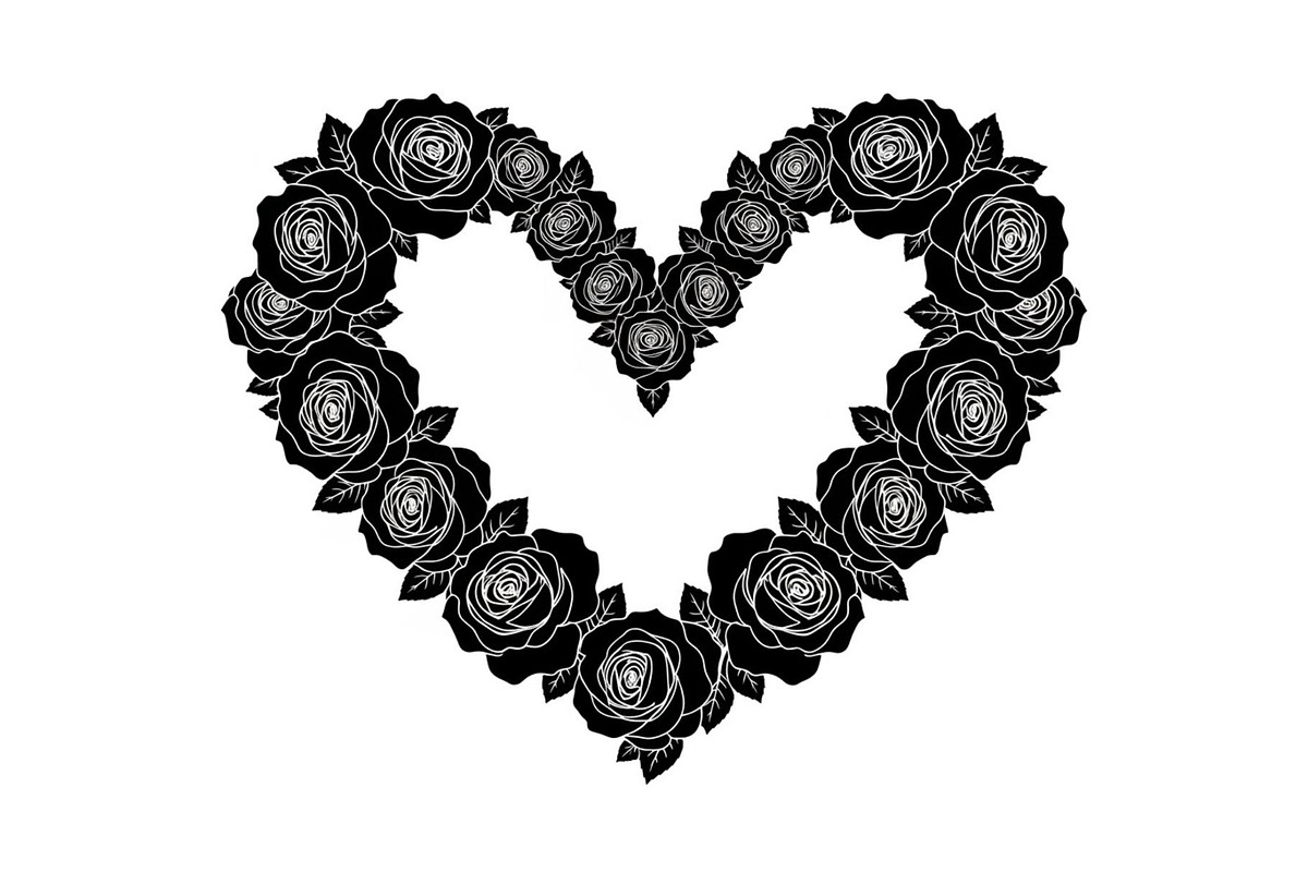Floral Heart Frame Silhouette Pack, an Illustration by Artivon (Photo 35 of 49)