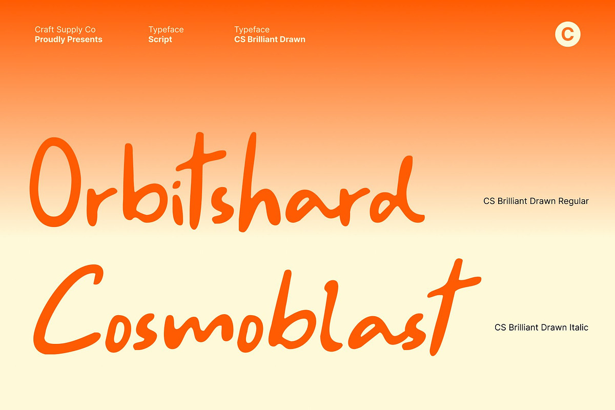 CS Brilliant Drawn, a Handwritten Font by Craft Supply Co. (Photo 5 of 8)