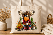 Camping Moose Clipart Bundle, a Seasonal Illustration by CreationArt (Thumbnail 4 of 7)