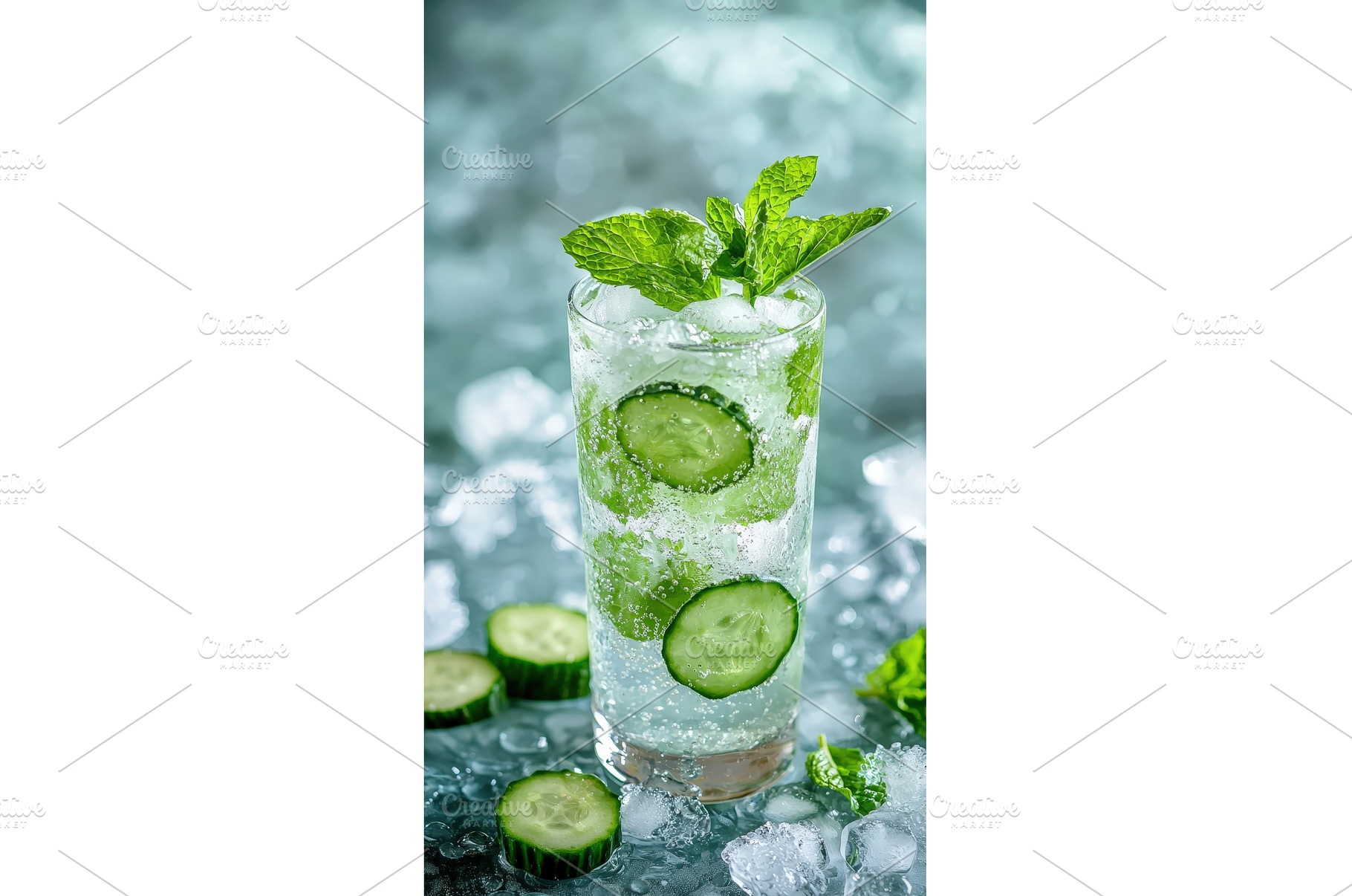 Icy Cucumber and Mint Refresher with, a Food & Drink Photo by Rodica Ciorba