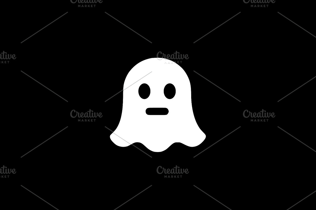 Cute Ghost Silhouette Vector, a Decorative Illustration by Vectorium Studio (Photo 2 of 4)