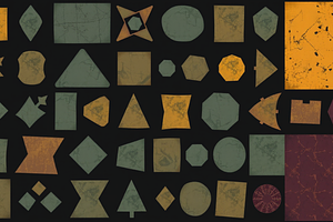 50 Geometric Distressed Shapes