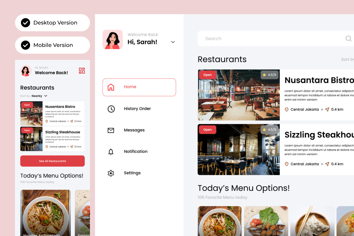 Flavors - Food Menu Dashboard V1, an UI Kit Template by twinstd