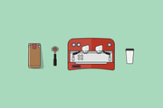 9 Coffee Elements  Part 1 + Bonus, an Object Graphic by Dustin Weeres (Thumbnail 2 of 3)