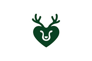 Minimalist Heart Deer Logo, a Branding & Logo Template by Vectorium Studio