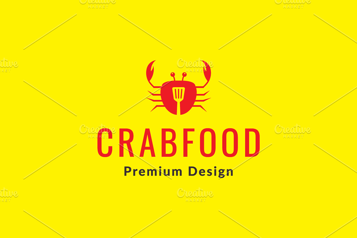 red crab with spatula logo design, a Branding & Logo Template by devastd