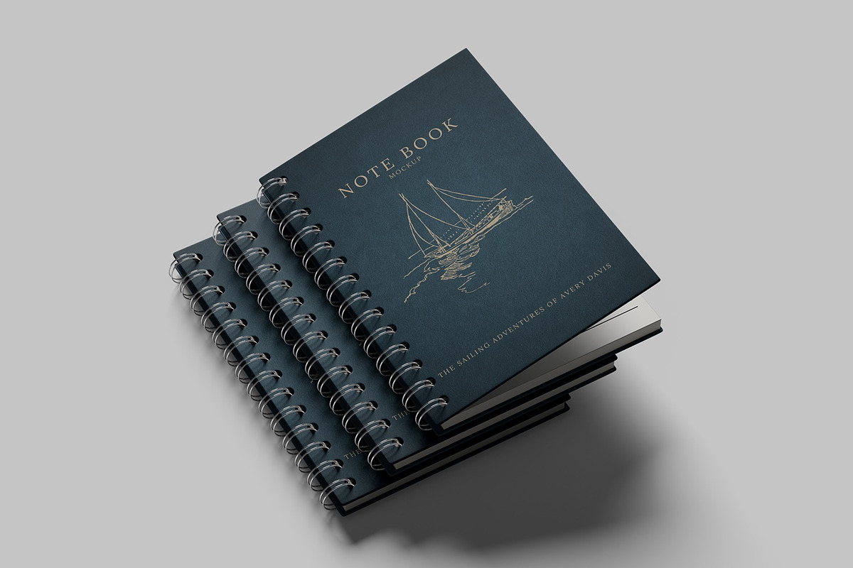 Notebook Mockup Notebook, a Books & Magazine Mockup by seramoe (Photo 4 of 5)