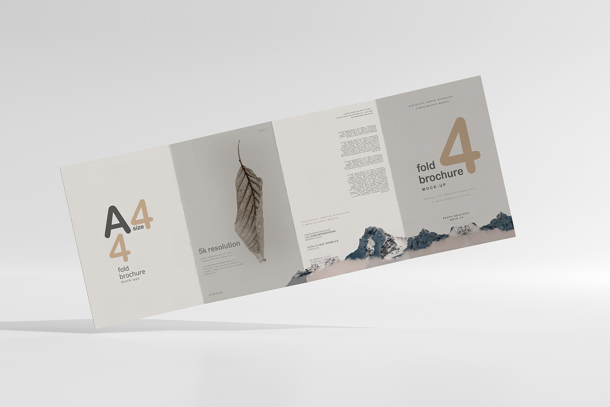 A4 Size Four Fold Brochure Mockup, a Print Template by pmvch (Photo 3 of 20)